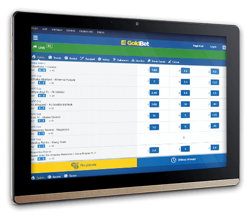 Goldbet scommesse versione sito mobile e app